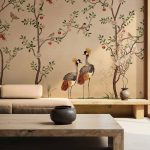 Обои Coordonne — Crowned Crane Nacre B00164 (коллекция Forbidden City)