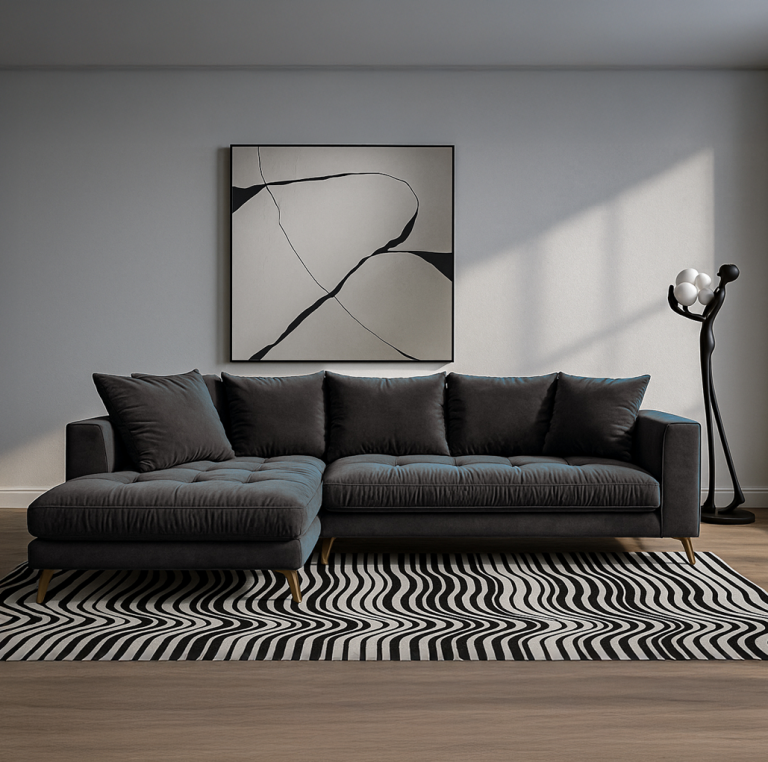 Ковёр — Draft Black — Carpet decor by Fargotex