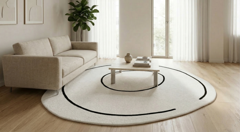 Ковёр Loop Ivory Round — Carpet decor by Fargotex