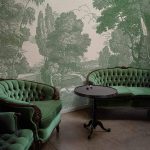 Обои Coordonne — Engraving Green B00368 (коллекция Victorian)
