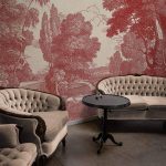 Обои Coordonne — Engraving Red B00370 (коллекция Victorian)