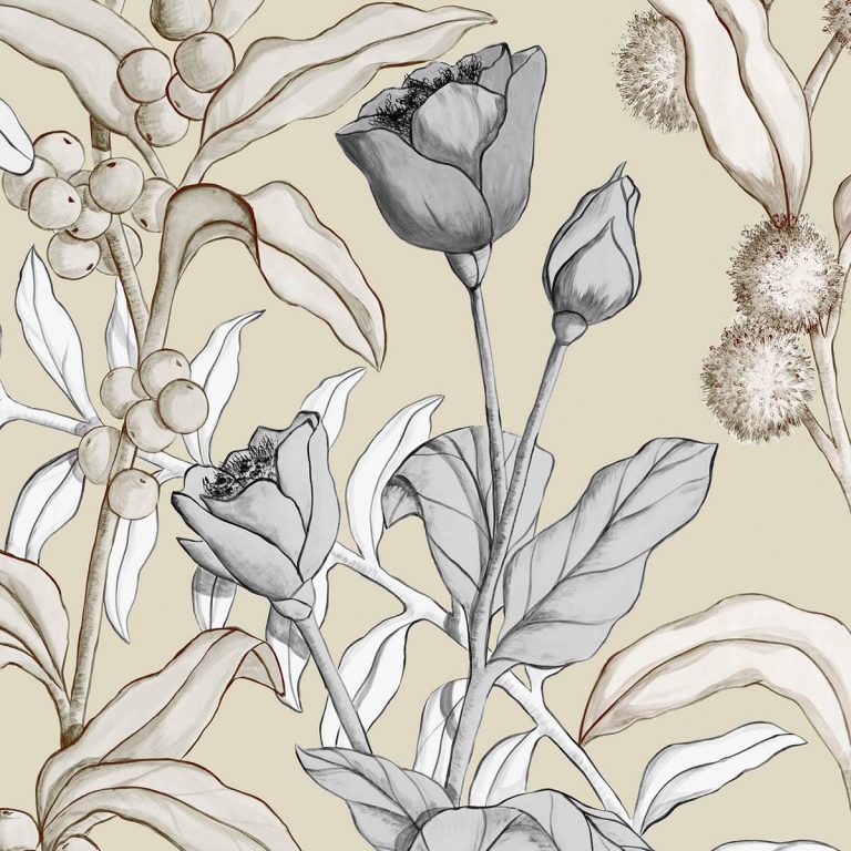 Обои — Nobilis — MARIE HARTIG — PAINTED WORLDS Petals And Berries — MHP90
