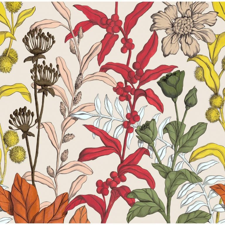 Обои — Nobilis — MARIE HARTIG — PAINTED WORLDS Petals And Berries — MHP93