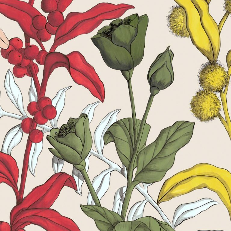 Обои — Nobilis — MARIE HARTIG — PAINTED WORLDS Petals And Berries — MHP93