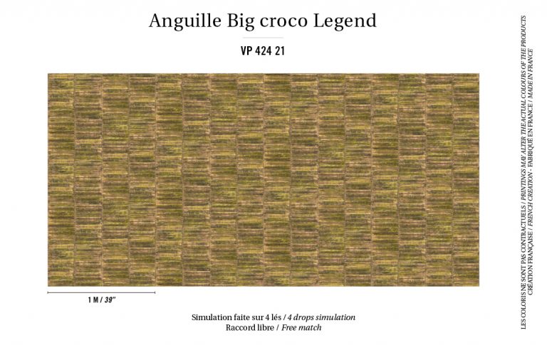 Обои Elitis — Anguille VP 424 21 (Коллекция Anguille Big croco Legend )