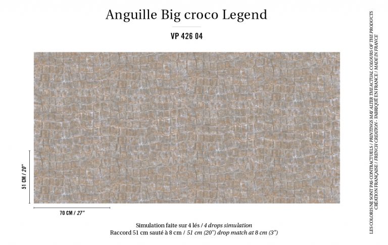 Обои Elitis — Big Croco VP 426 04 (Коллекция Anguille Big Croco Galuchat )