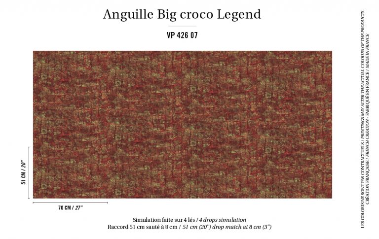 Обои Elitis — Big Croco VP 426 07 (Коллекция Anguille Big Croco Galuchat )