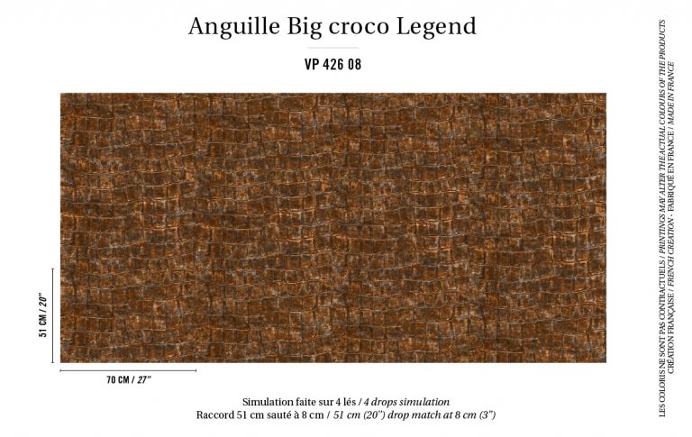 Обои Elitis — Big Croco VP 426 08 (Коллекция Anguille Big Croco Galuchat )