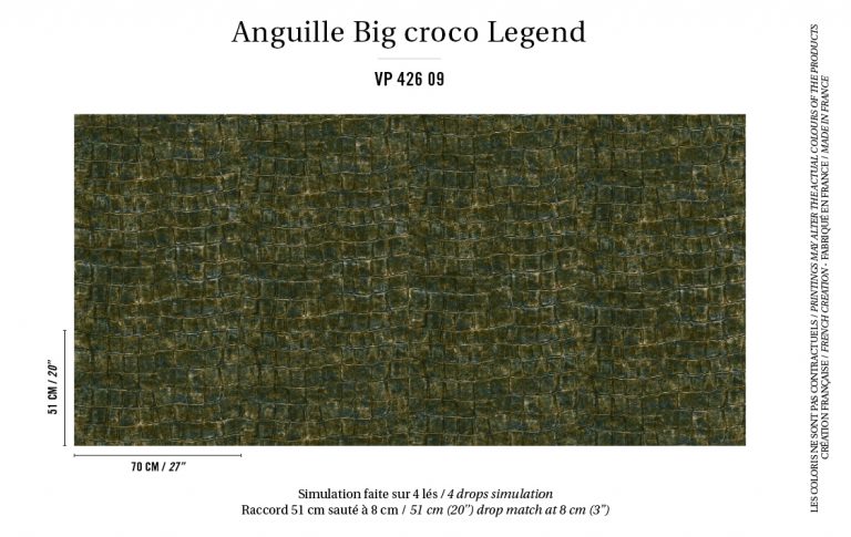 Обои Elitis — Big Croco VP 426 09 (Коллекция Anguille Big Croco Galuchat )