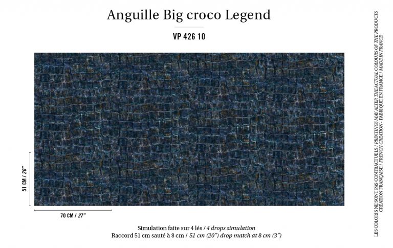 Обои Elitis — Big Croco VP 426 10 (Коллекция Anguille Big Croco Galuchat )