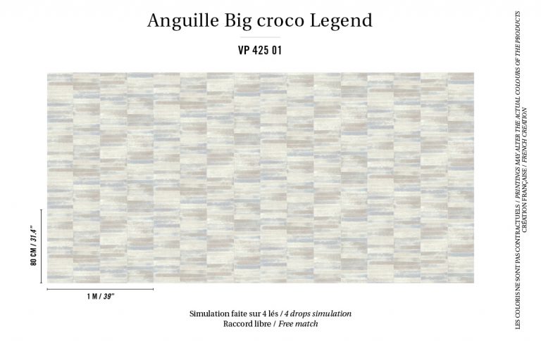 Обои Elitis — Legend VP 425 01 (Коллекция Anguille Big croco Legend )