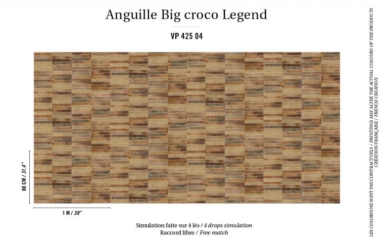 Обои Elitis — Legend VP 425 04 (Коллекция Anguille Big croco Legend )