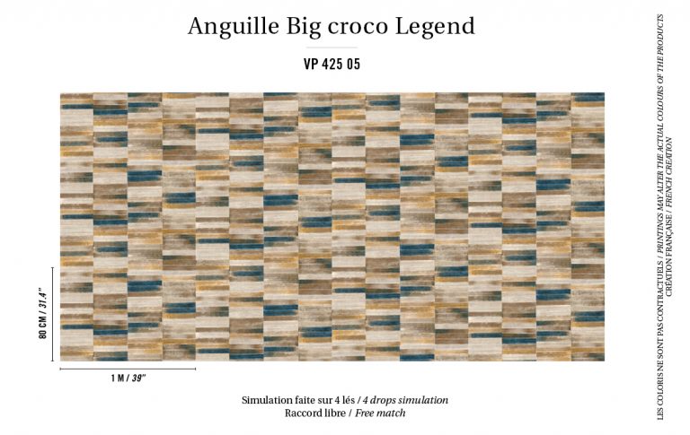 Обои Elitis — Legend VP 425 05 (Коллекция Anguille Big croco Legend )