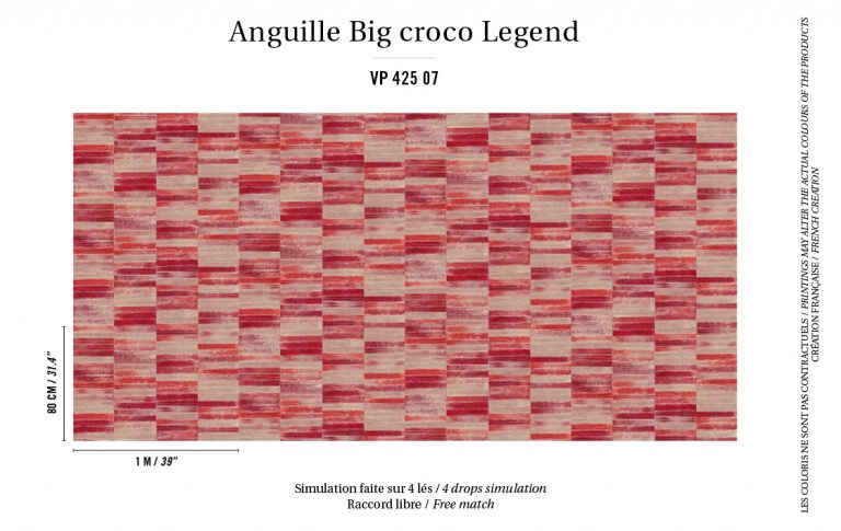 Обои Elitis — Legend VP 425 07 (Коллекция Anguille Big croco Legend )