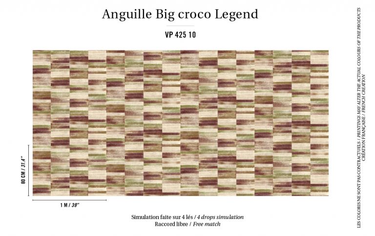Обои Elitis — Legend VP 425 10 (Коллекция Anguille Big croco Legend )