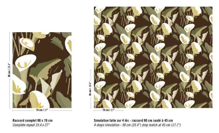 Обои Elitis — Arum TP 304 03 (Коллекция Flower power )