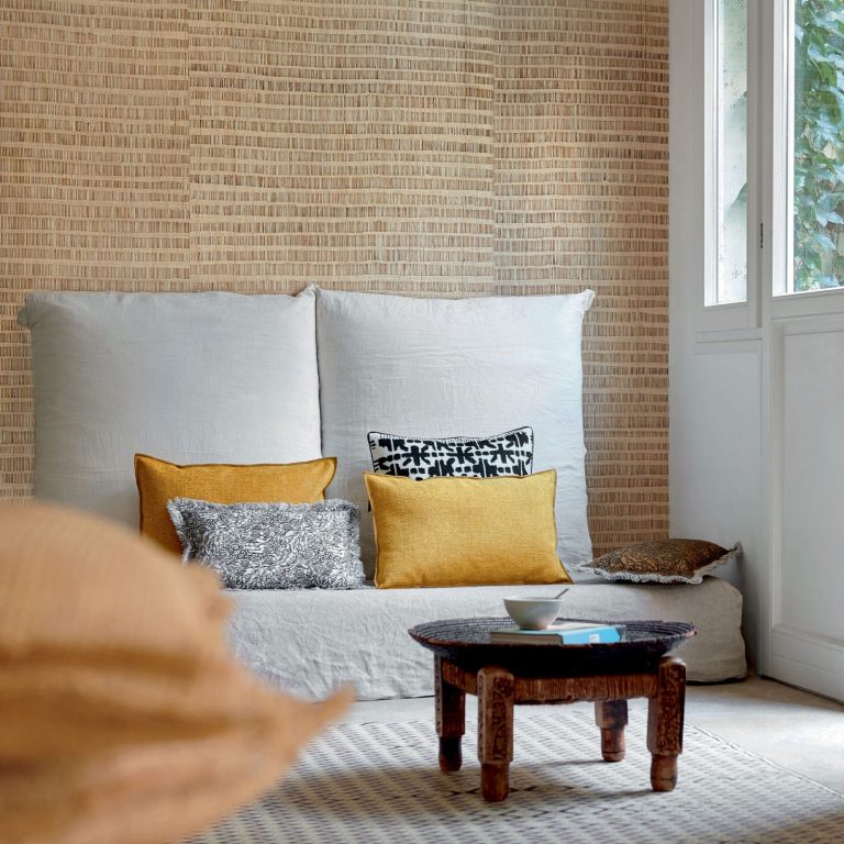 Обои Elitis Raw raffia — RM 976 20 в интерьере