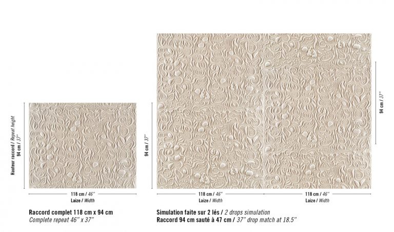 Обои Elitis — Mosaique du verger lin RM 1089 01 (Коллекция Le jardin d’Aloes )