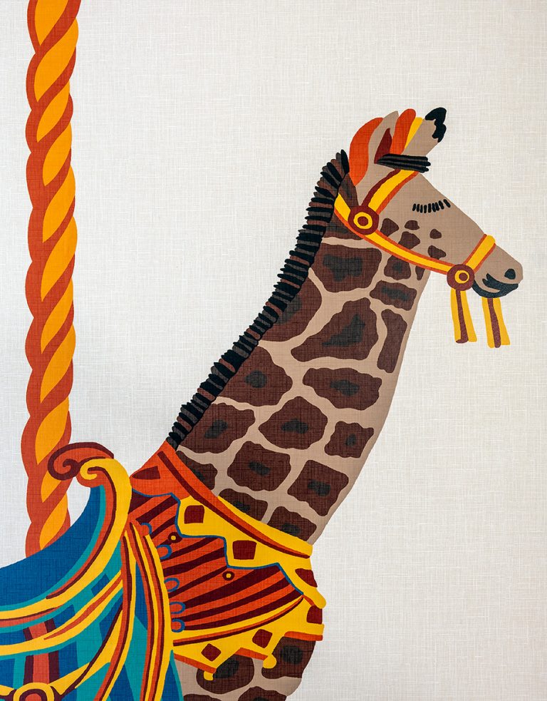Обои Pierre Frey — La girafe du carrousel — Multicolore FP247001 (коллекция Carrousel)