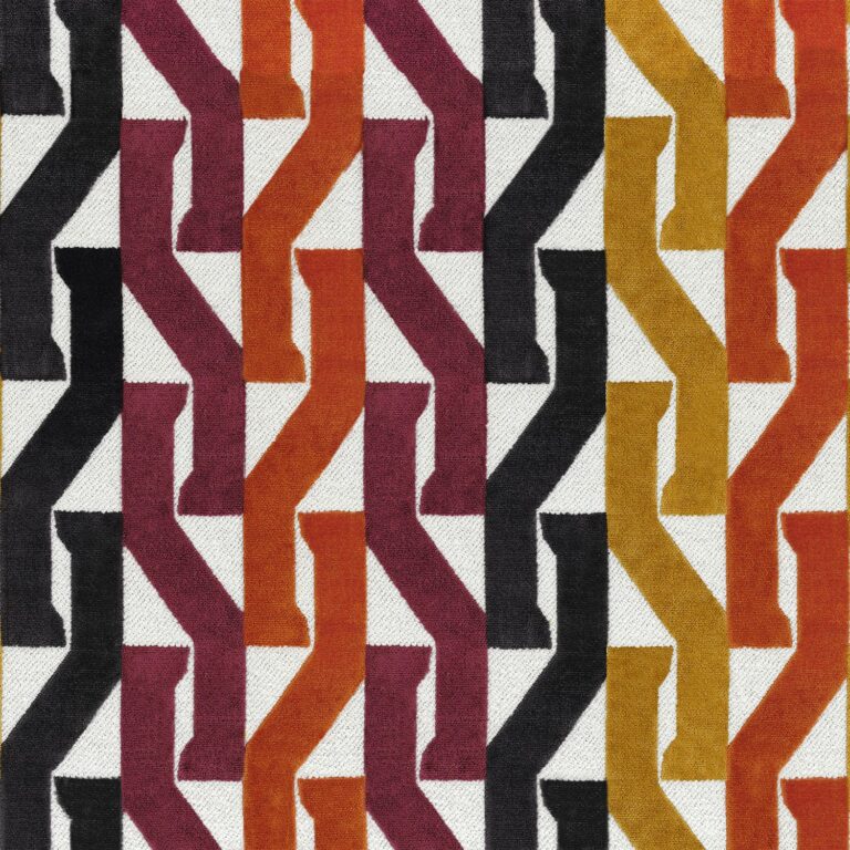 Ткань Casamance — Monogramme — Garance / pourpre — 32560423