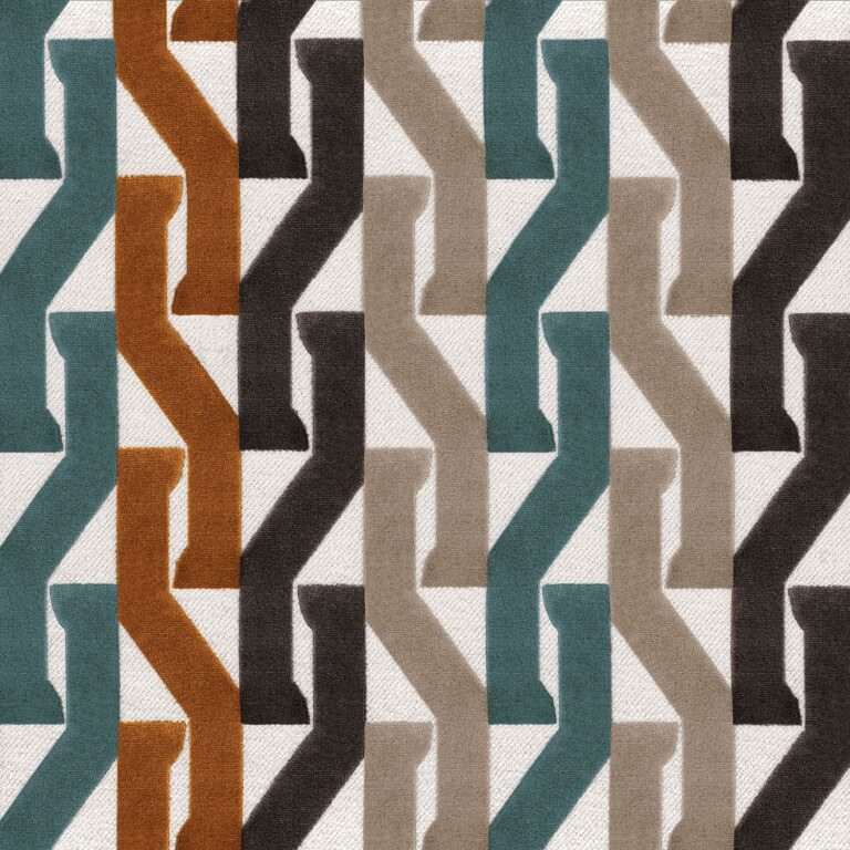 Ткань Casamance — Monogramme — Celadon / mordore — 32560245