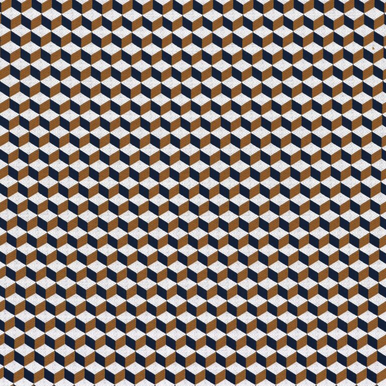 Ткань Casamance — Strapontin — Marine / ambre — 32800318