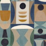 Ткань Casamance — Atelier sud — Bleu/celadon — 32100204