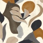 Ткань Casamance — Air de fete — Noir/tabac — 32110312