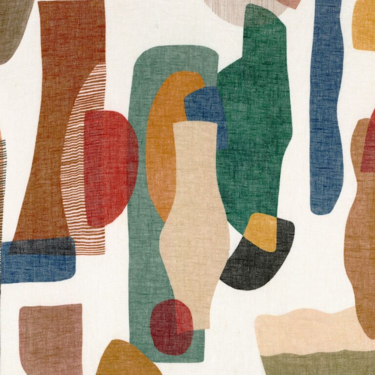 Ткань Casamance — Machaya print — Multico bleu — 50500331