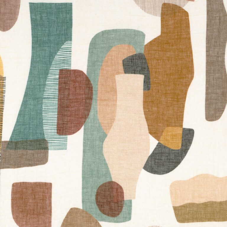 Ткань Casamance — Machaya print — Celadon ambre — 50500239