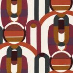 Ткань Casamance — Café society — Multico rouge — 10550378