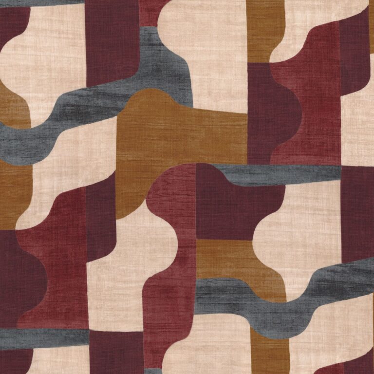Ткань Casamance — Belle époque — Mordoré grenat — 10590389