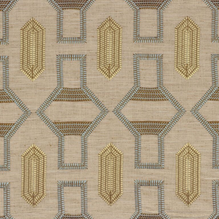 Ткань Casamance — Tali — Bleu glacier / jaune beurre — 83440123