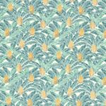 Ткань Casamance — Pigna — Blanc petale / emeraude — 44680234