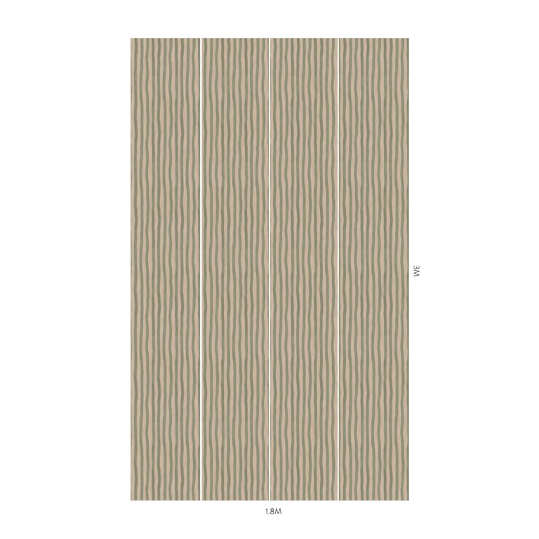 Обои House of Hackney — Artist’s Stripe — Sap & Alabaster