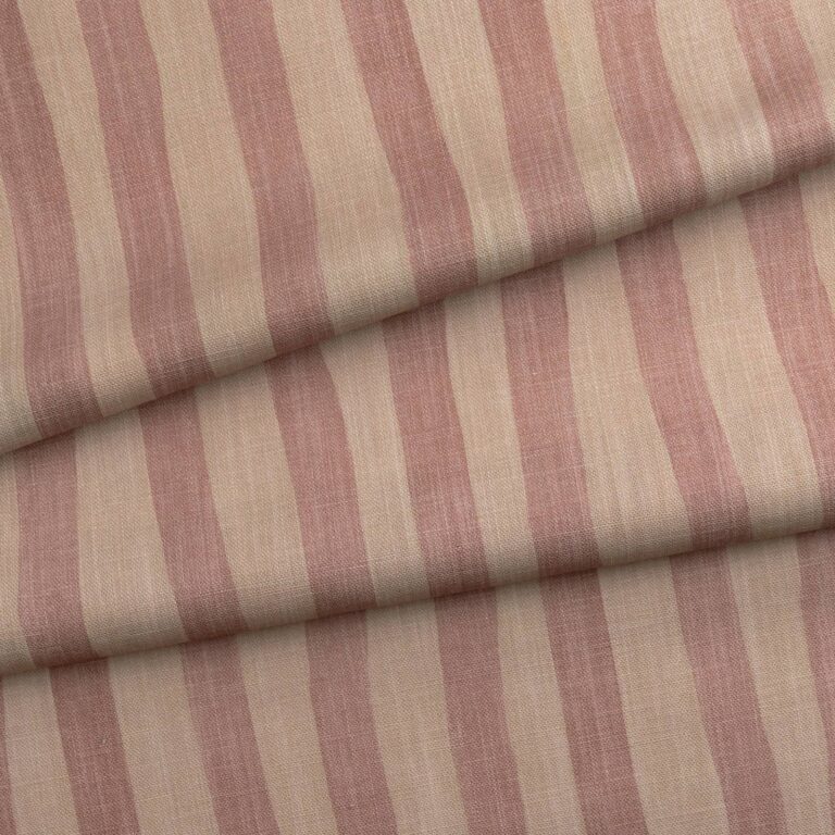 Ткань House of Hackney — Artist’s Stripe Cotton Linen — Sakura & Astrantia