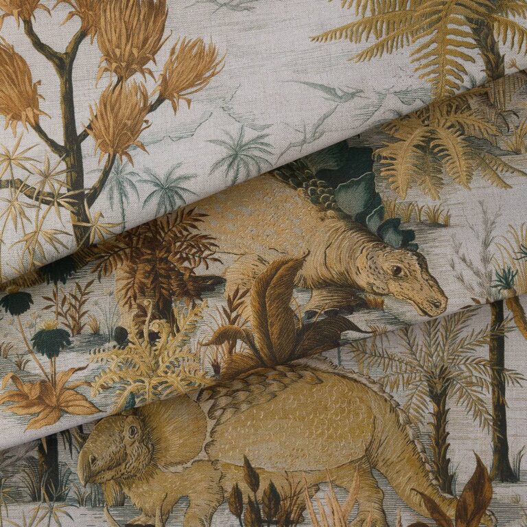 Ткань House of Hackney — Dinosauria Cotton Linen — Dusk