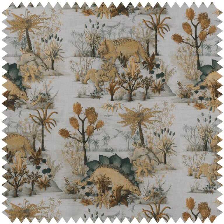 Ткань House of Hackney — Dinosauria Cotton Linen — Dusk