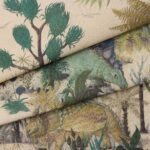 Ткань House of Hackney — Dinosauria Cotton Linen — Ecru