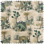 Ткань House of Hackney — Dinosauria Cotton Linen — Ecru