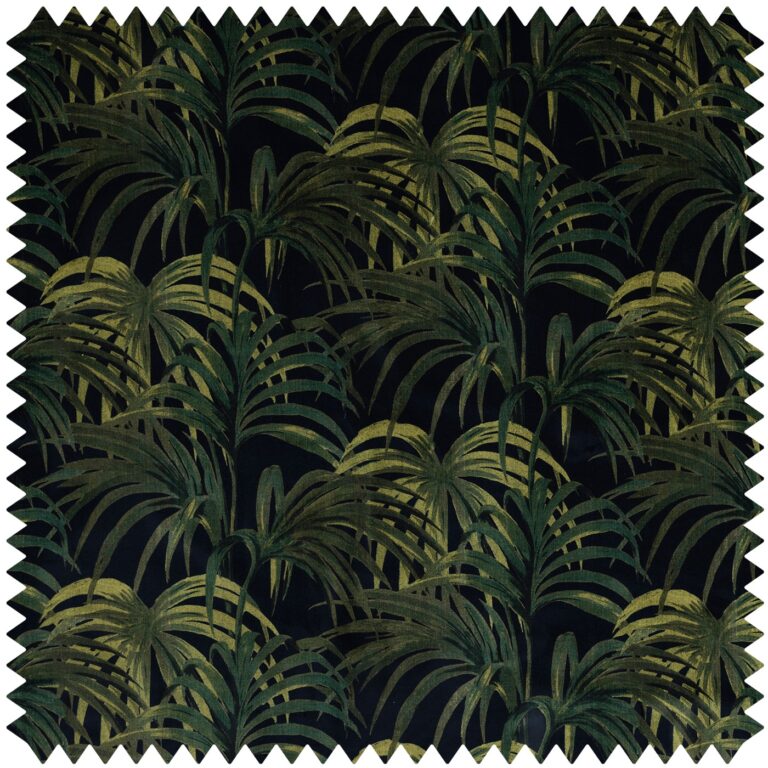 Ткань House of Hackney — Palmeral Velvet — Midnight & Green