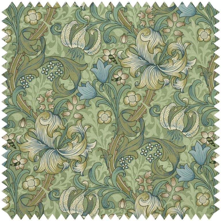 Ткань House of Hackney — Golden Lily Cotton Linen — Apple