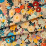 Ткань House of Hackney — Hollyhocks Organic Velvet — Autumn