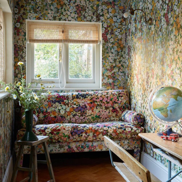 Ткань House of Hackney — Hollyhocks Cotton Linen — Spring