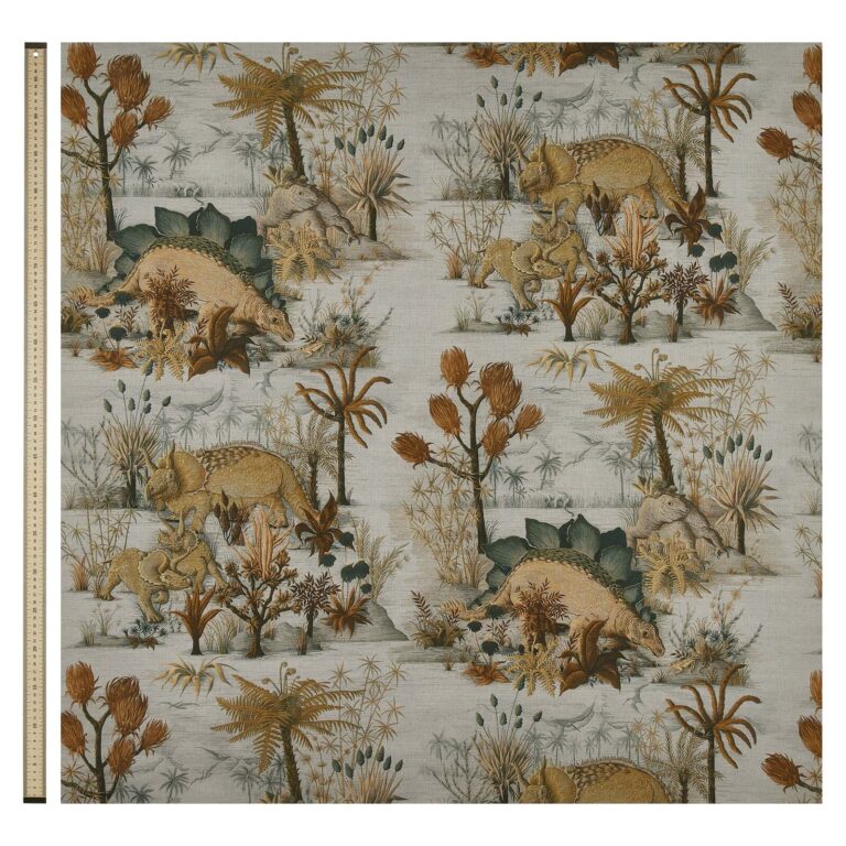 Ткань House of Hackney — Dinosauria Cotton Linen — Dusk