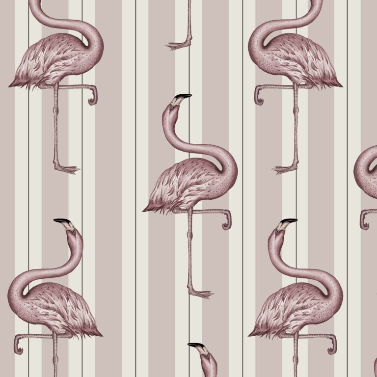 Обои House of Hackney — Flamboyance — Off White & Macaroon Pink