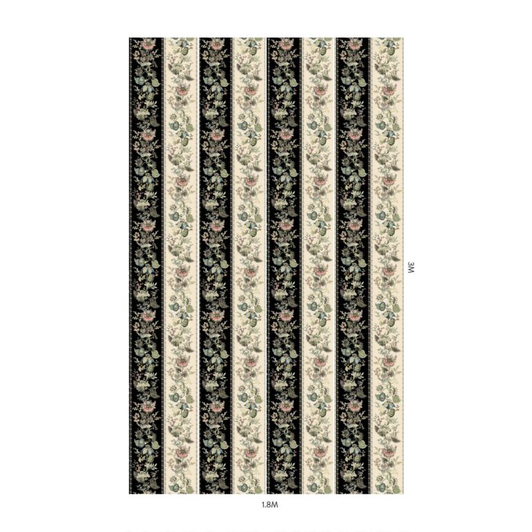 Обои House of Hackney — Flora Fantasia — Noir Stripe