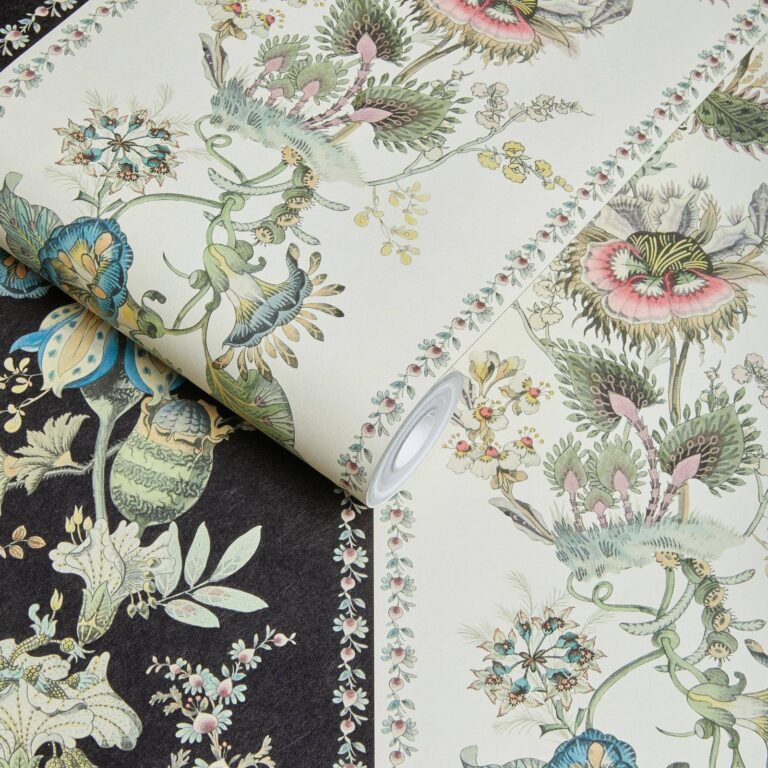Обои House of Hackney — Flora Fantasia — Noir Stripe