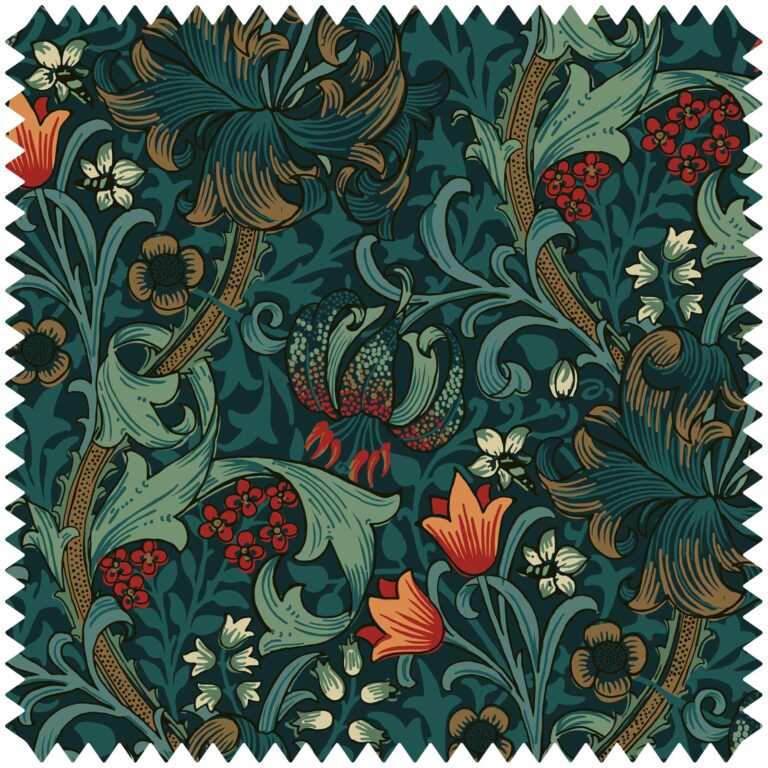 Ткань House of Hackney — Golden Lily Jacquard — Midnight