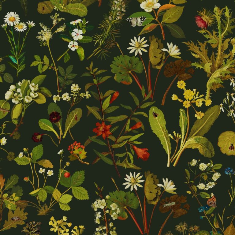 Обои House of Hackney — Herbarium — Forest Green-Spruce